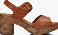 cognac stefano lauran sandalen met hak 930