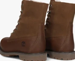 cognac timberland veterboots authentics teddy fleece
