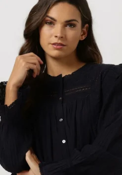 donkerblauwe antik batik blouses bernardo blouse