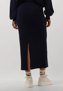donkerblauwe by-bar midirok dex skirt