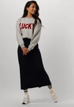 donkerblauwe by-bar midirok dex skirt