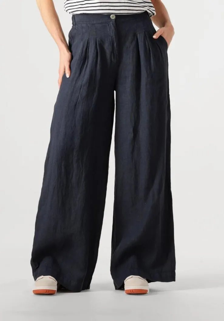 donkerblauwe by-bar pantalon eli linnen pant