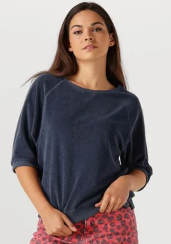 donkerblauwe by-bar top neva slub top