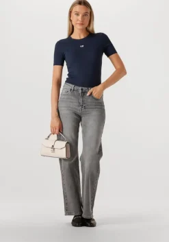 donkerblauwe calvin klein t-shirt a-modal rib tee