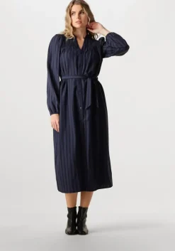donkerblauwe co'couture midi jurk lulu dress