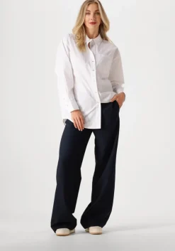 donkerblauwe co'couture pantalon vola long wide pant