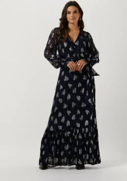 donkerblauwe fabienne chapot maxi jurk chacha dress