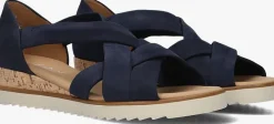 donkerblauwe gabor sandalen met hak 782