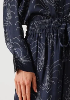 donkerblauwe ibana wijde broek pae