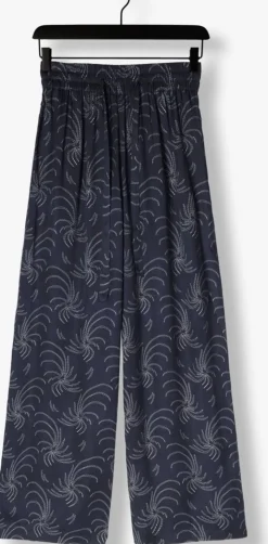 donkerblauwe ibana wijde broek pae