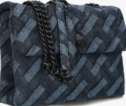 donkerblauwe kurt geiger london schoudertas large kensington soft