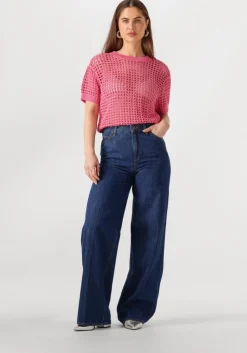 donkerblauwe lee wide jeans stella a line