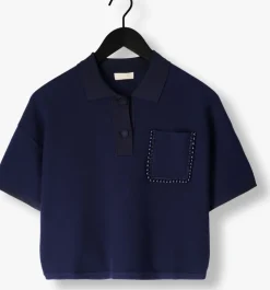 donkerblauwe liu jo tops & t-shirts maglia chiusa m/l