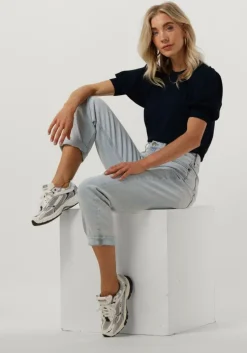 donkerblauwe minus top liva knit tee