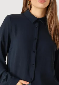 donkerblauwe modström blouses ossamd shirt