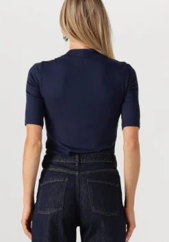 donkerblauwe modström top krown t-shirt