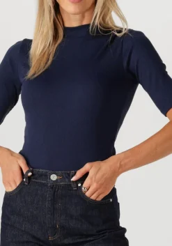 donkerblauwe modström top krown t-shirt