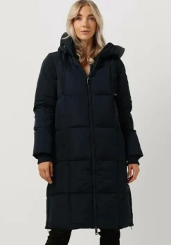 donkerblauwe mos mosh gewatteerde jas nova square down coat