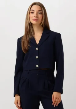 donkerblauwe notre-v blazer na-elai