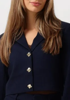 donkerblauwe notre-v blazer na-elai
