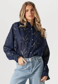 donkerblauwe nukus blouses jenna blouse embroidery