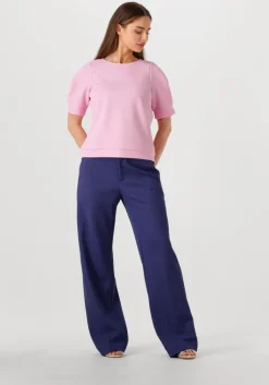 POM AMSTERDAM e pantalon wide leg pants sapphire><noscript><img width=