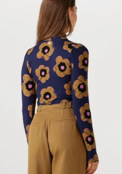 donkerblauwe pom amsterdam trui turtleneck - fleurs parfaites