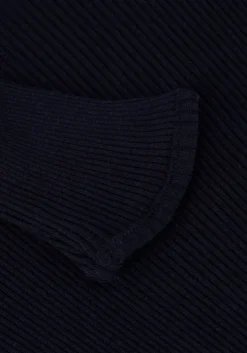 donkerblauwe rosemunde coltrui silk t-shirt w/ roller neck