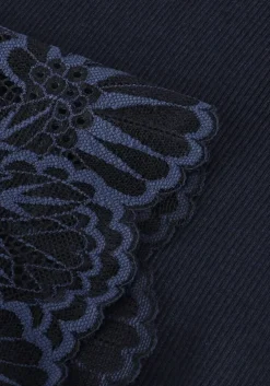 donkerblauwe rosemunde top beatha capsleeve