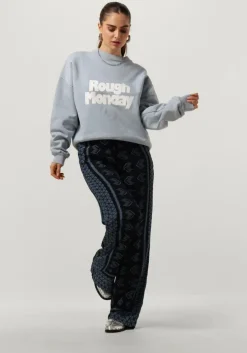 donkerblauwe rough studios wijde broek alex pants