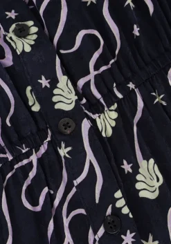 donkerblauwe scotch & soda midi jurk relaxed fit shirt dress