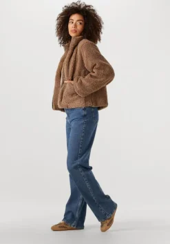 donkerblauwe selected femme wide jeans slfwide bea-kori mw jeans