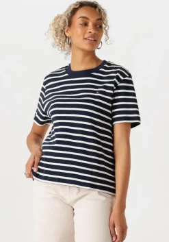 TOMMY HILFIGER e t-shirt slim henley gb scoop-nk ls 1>DAMES Tops & T-Shirts