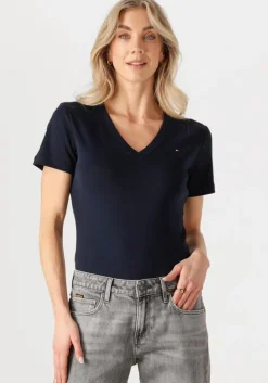 TOMMY HILFIGER e t-shirt new slim cody v-nk ss>DAMES Tops & T-Shirts