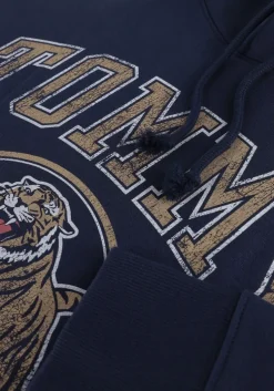 donkerblauwe tommy jeans trui tjw rlxd college tiger 1 hoodie