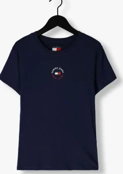 donkerblauwe tommy jeans t-shirt tjw slim essential logo 2 tee