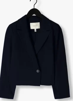 donkerblauwe y.a.s. blazer yasdakota ls short blazer