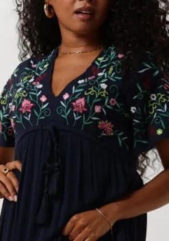 donkerblauwe y.a.s. maxi jurk yaschella ss maxi dress