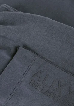 ALIX THE LABEL donkergrijze pantalon ladies knitted flowy side slit pants><noscript><img width=