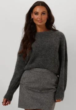 BY-BAR donkergrijze trui sonny natural pullover>DAMES Truien & Vesten