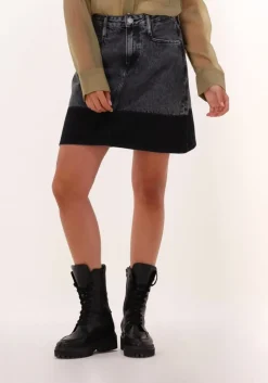 CALVIN KLEIN donkergrijze minirok a-line utility mini skirt>DAMES Rokken