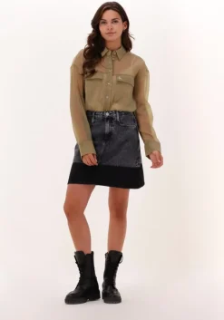 CALVIN KLEIN donkergrijze minirok a-line utility mini skirt>DAMES Rokken