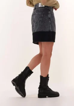 CALVIN KLEIN donkergrijze minirok a-line utility mini skirt><noscript><img width=