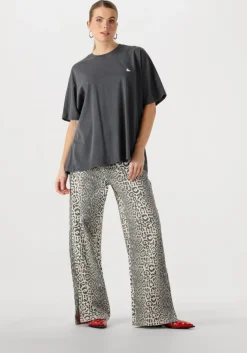 CATWALK JUNKIE donkergrijze t-shirt oversized graphic tshirt>DAMES Tops & T-Shirts