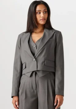 CO'COUTURE donkergrijze co'couture blazer liane blazer>DAMES Pakken|Blazers