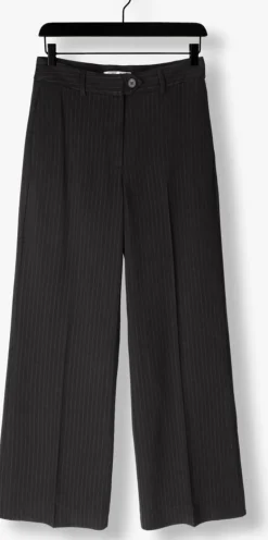 donkergrijze co'couture pantalon ida pin wide pant