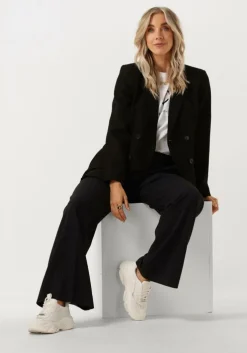 donkergrijze co'couture pantalon ida pin wide pant