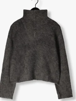 MODSTRÖM donkergrijze modström trui kanemd zip t-neck><noscript><img width=