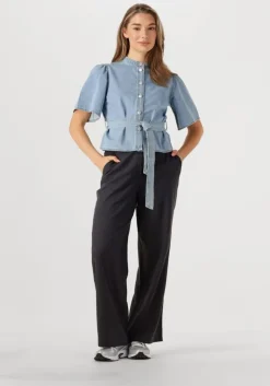 MSCH COPENHAGEN donkergrijze pantalon mschpennie ginia hw pants>DAMES Broeken