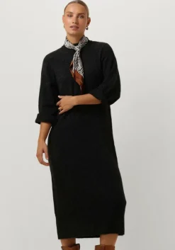 OBJECT donkergrijze midi jurk objgeromia l/s o-neck knit>DAMES Jurken